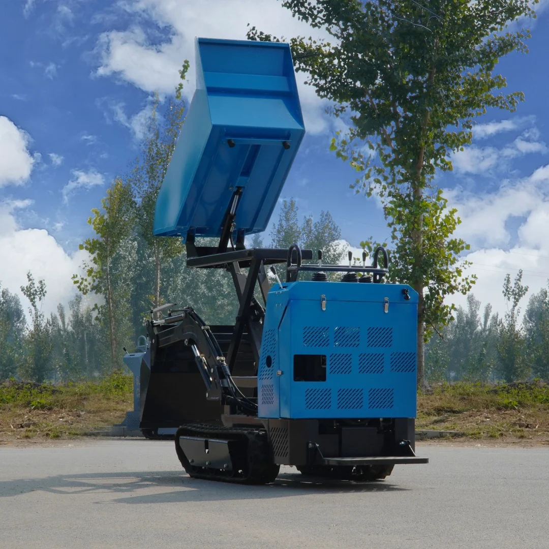 قلابة صغيرة 800 كجم 500 كجم قلابة مجنزرة يدوية مجنزرة قلابة صغيرة زراعية ذاتية التحميل شاحنة هيدروليكية تخصيص