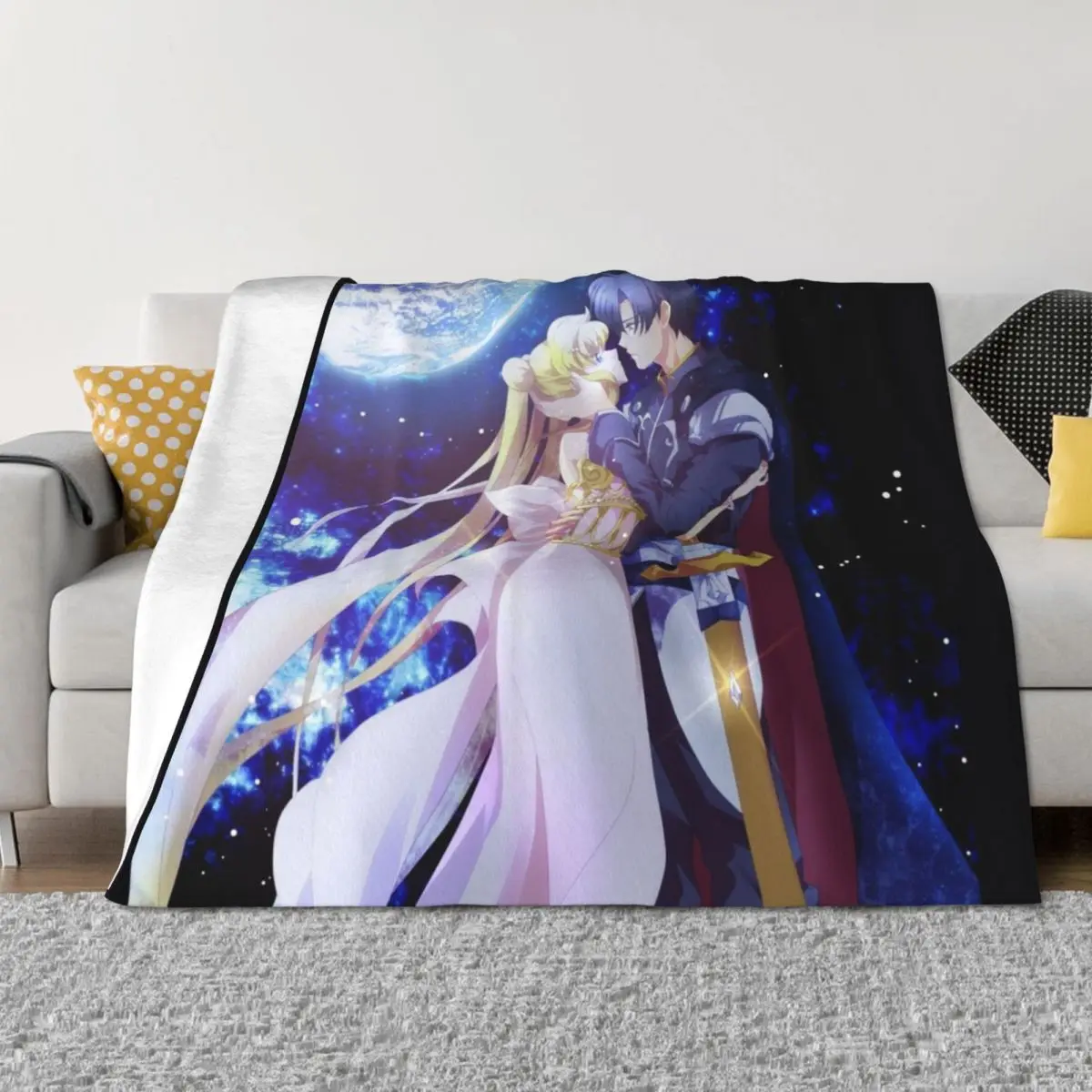 

Princess Serenity And Tuxedo Mask Throw Blanket Weighted anime sofa bed warm winter Blankets