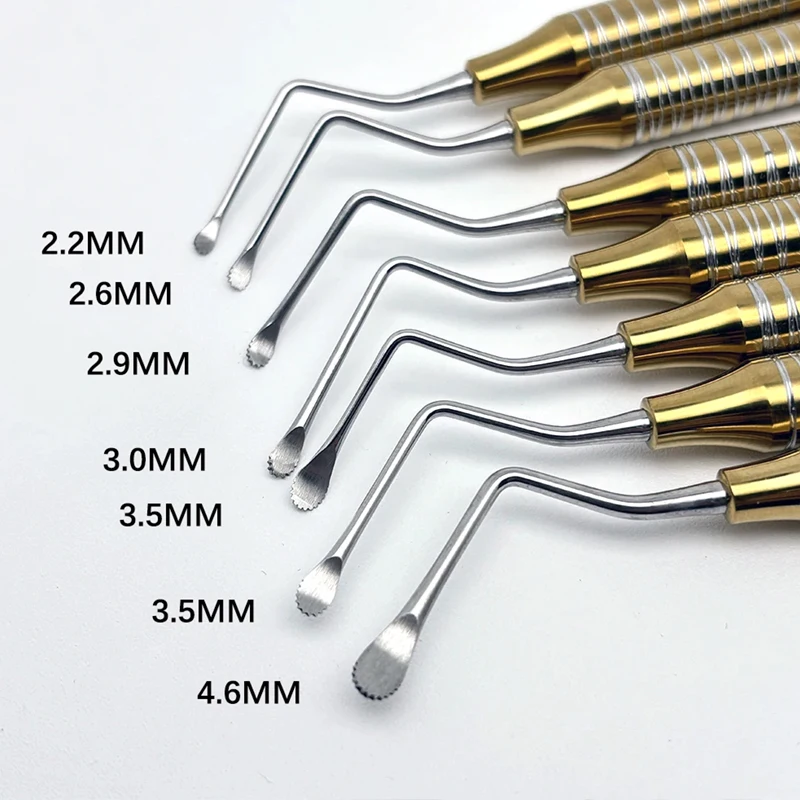 

7 шт., набор зубных кюреток, зубчатые кюреты, стоматологический скалер, кюретка изящной кости, инструменты для имплантации