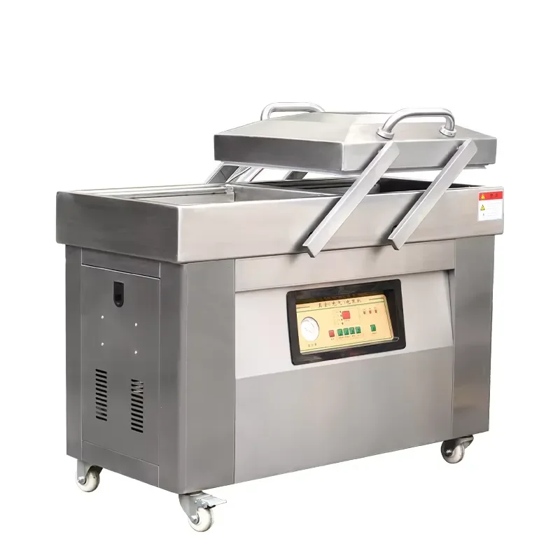 Industrial Commercial Automatic Double Chamber Vacuum Sealer Machine for Meat Seafood Vegetable Packaging Equipment