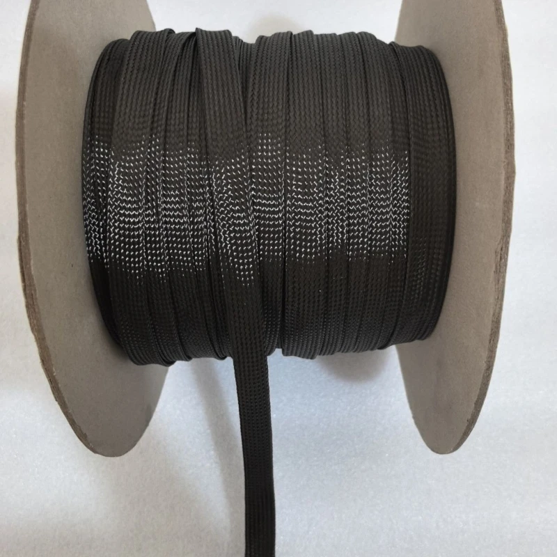 Carbon Fiber Braided Sleeve Fishing Rod Sheath High Density Textile Braided Mesh Tube
