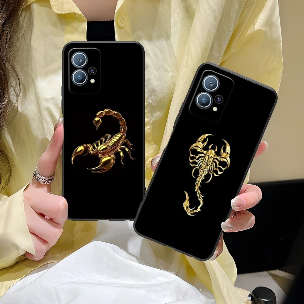 Colored Golden Scorpio Mobile Cell Phone Case for Huawei P60 P50 P40 P30 P20 P10 P9 P8 Pro Lite Plus Black Phone Cover Shell