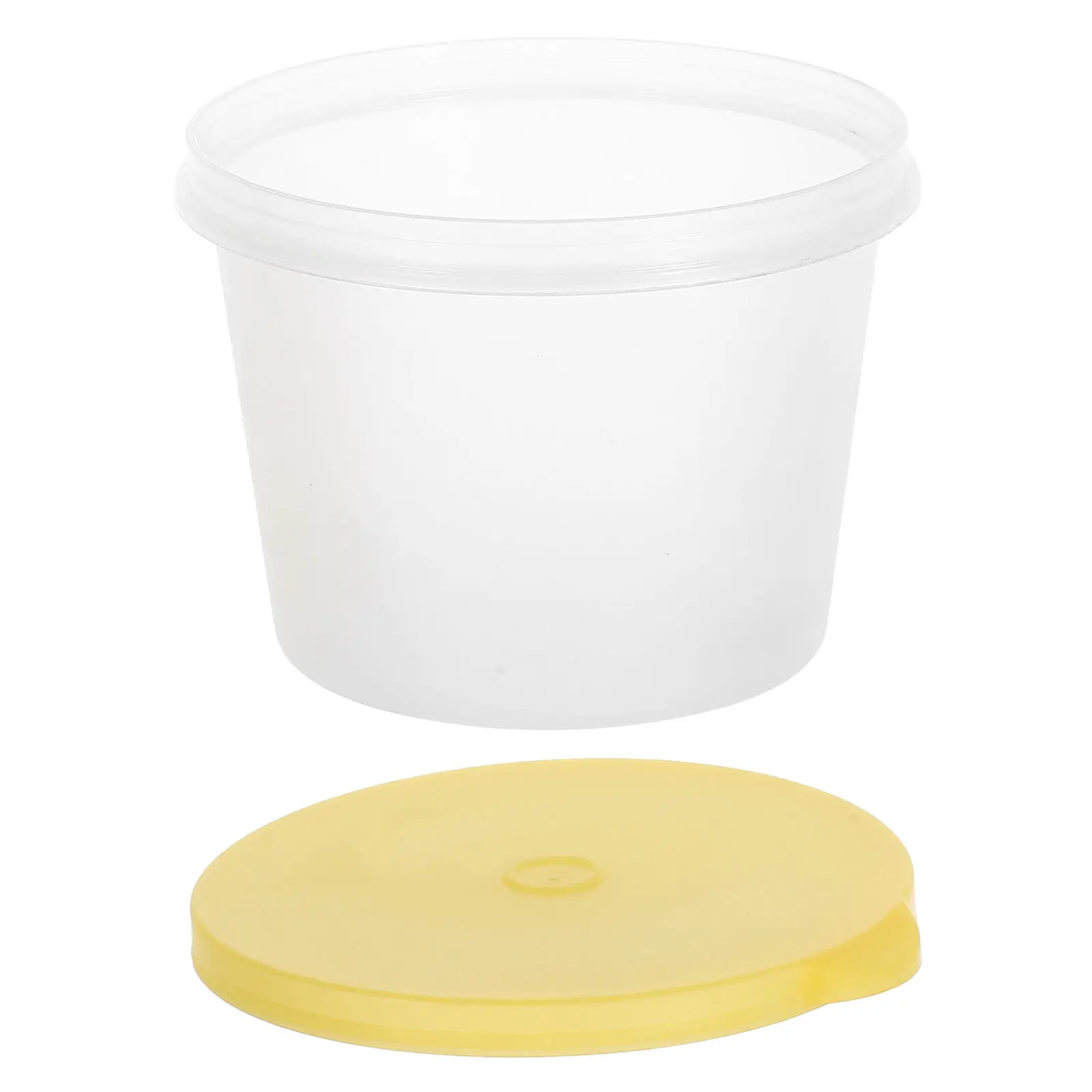 Airtight Round Plastic Jar with Tight Seal Lid Food Storage Container for Rice Grains Cereal Coffee Beans Kitchen Pantry