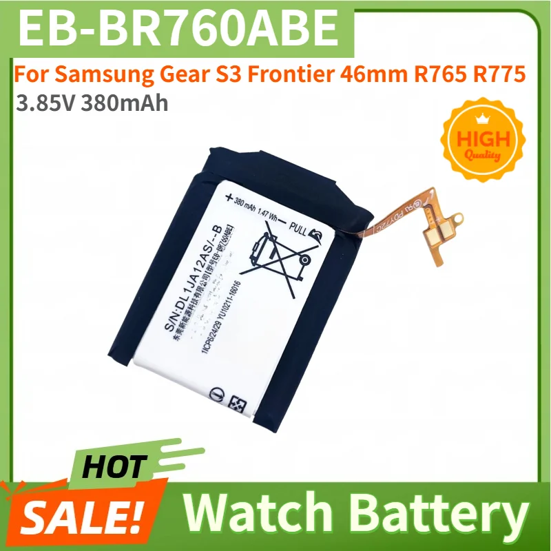 EB-BR760ABE Battery For Samsung Gear S3 Frontier 46mm R765 R775 Watch High Quality Replacement Battery 3.85V 380mAh