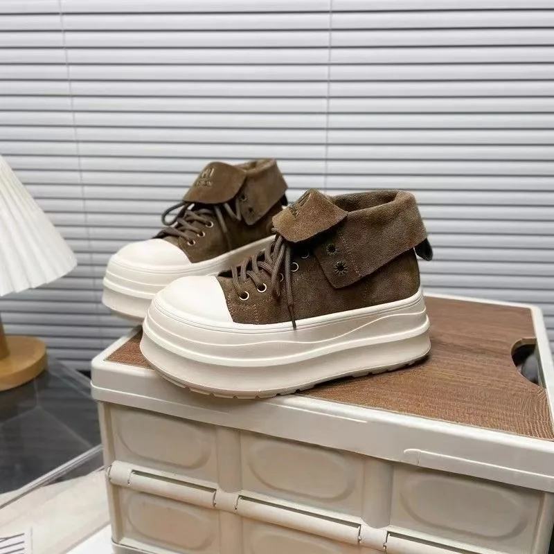 

2026 New High Top Canvas Shoes Women's Original Platform Women's Vulcanized Shoes Comfortable Retro Canvas Sports Shoes