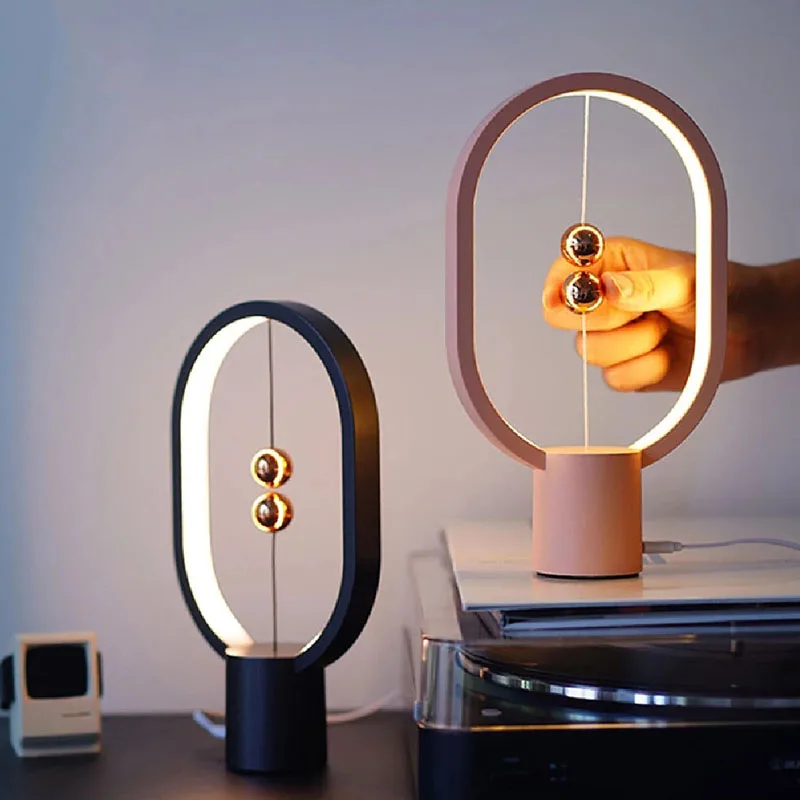 

USB Bedside Night Lamp Decorative For BedroomCreative Table LED Mini Balance Light Night Light Balance Lamp