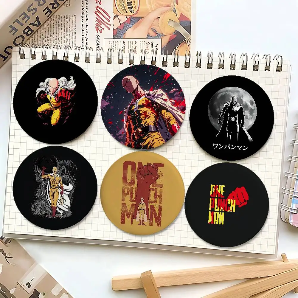 One P-Punch-ManS Badges Badges Cartoon Round Brooches On Backpack Jacket Acrylic Button Pins Collection Gifts
