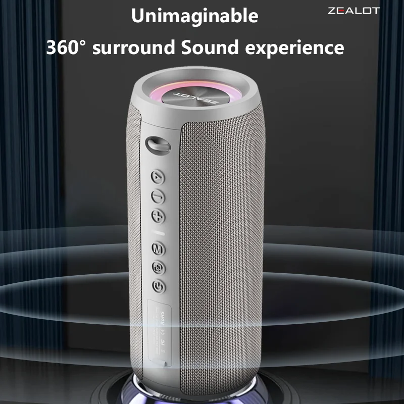 ZEALOT S51 Pro 40W Wireless Speakers, Outdoor Portable Subwoofer