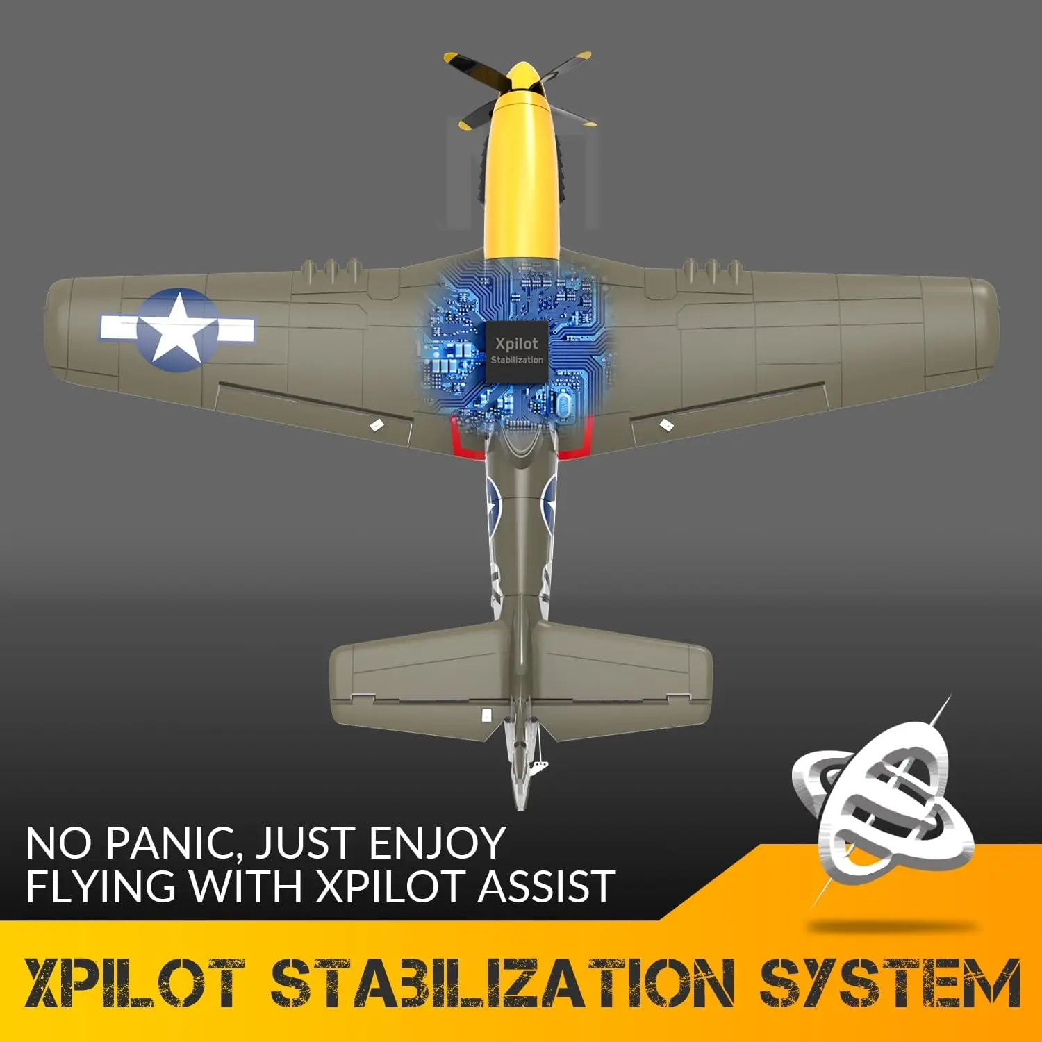 Avião RC P-51D Mustang 690MM Brushless 4CH
