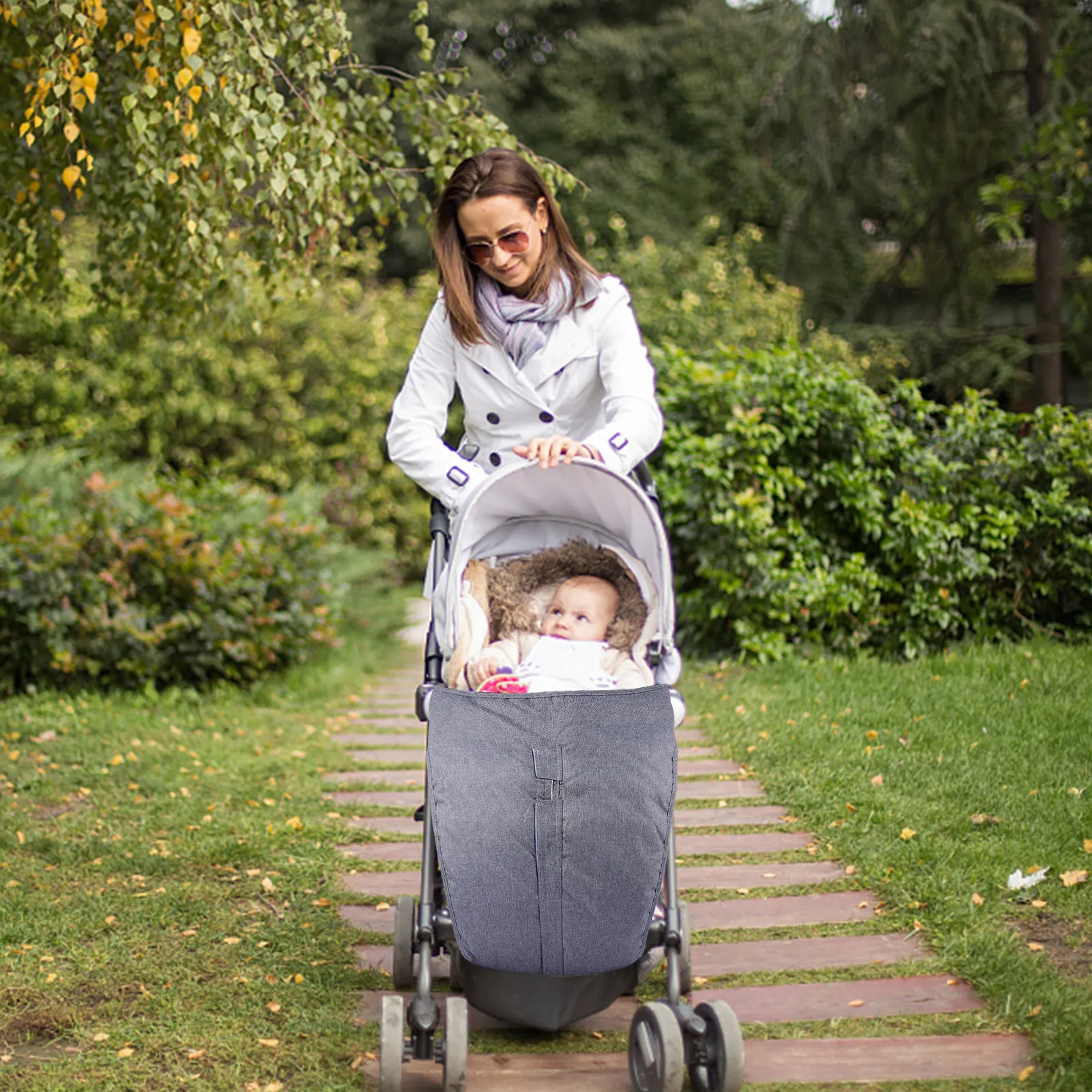 Buggy Footmuff Heavy Duty Windshield Cover for Stroller Pushchair Pram Keeps Baby Legs Warm Safe in Freezing Weather Cold Proof