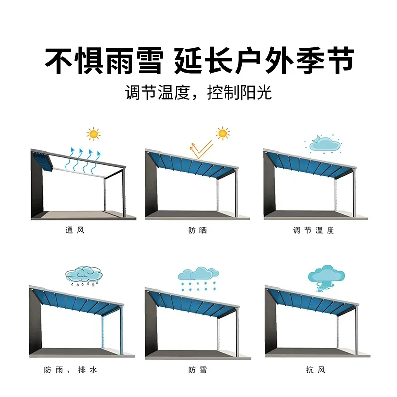 Folding Telescopic Awning Electric Canopy Carport Household