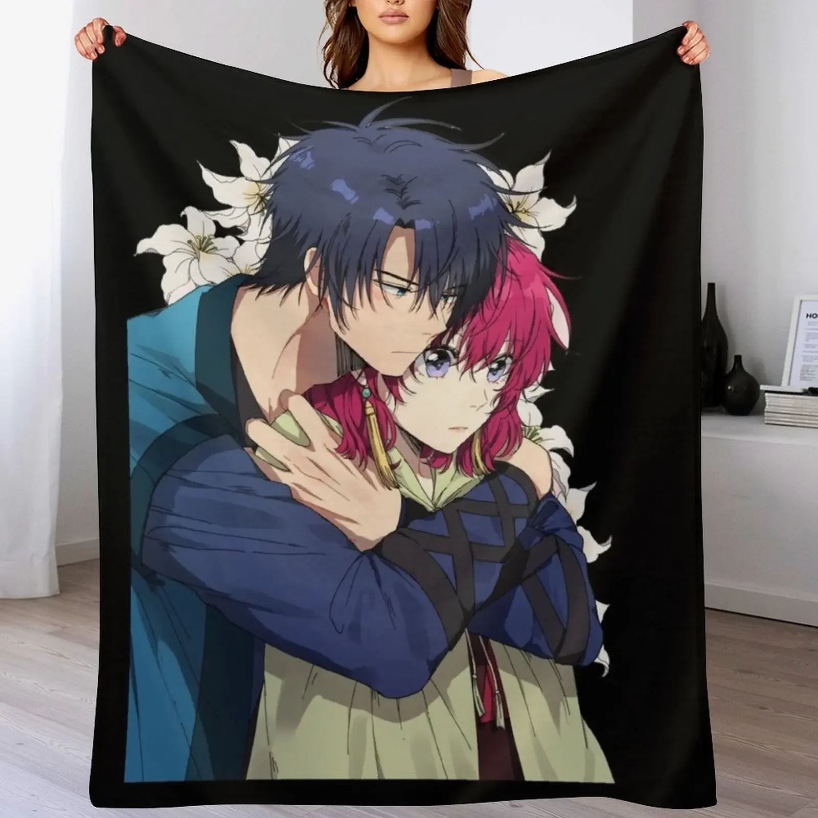 

Yona of the dawn hak and yona hug Throw Blanket bed plaid Luxury Brand Multi-Purpose Quilt Blankets