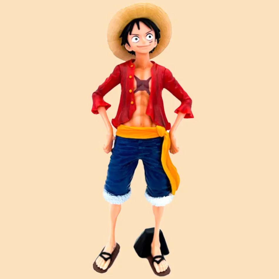 Quente uma peça anime figura confideniente smiley luffy três forma rosto mudando ação estatueta boneca pvc modelo brinquedos coleção presentes