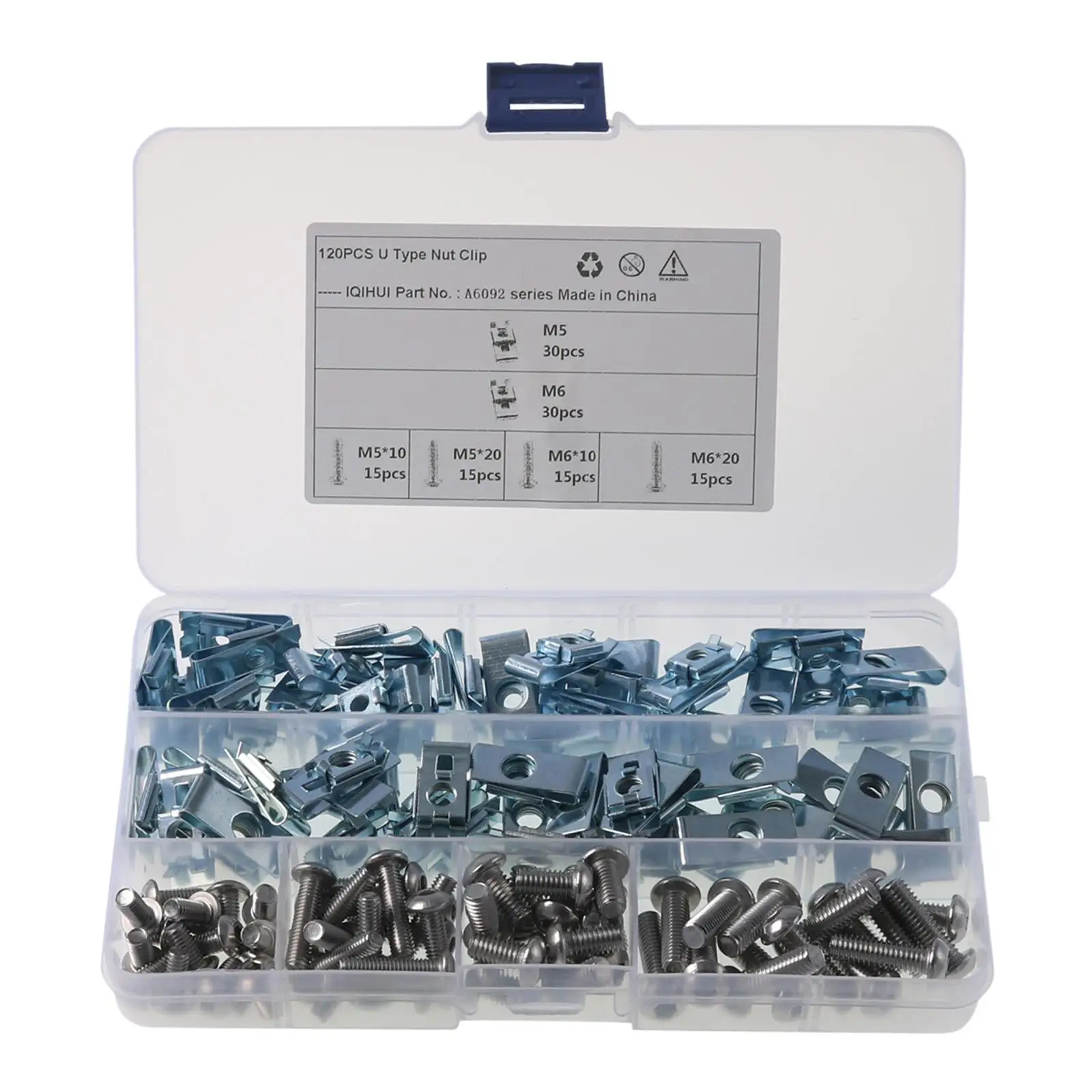 120Pcs clip Nut Screws Assortment Mounting for Automotive Tractor