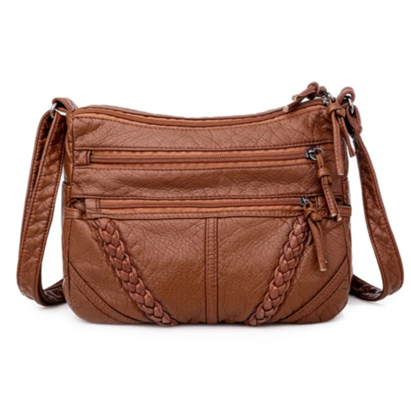 Een Crossbody Tas Zachte Schouderleren Textuur Grote Capaciteit Rugzak Casual Handtas Voor Dames Hoogwaardige Messengerveelzijdig