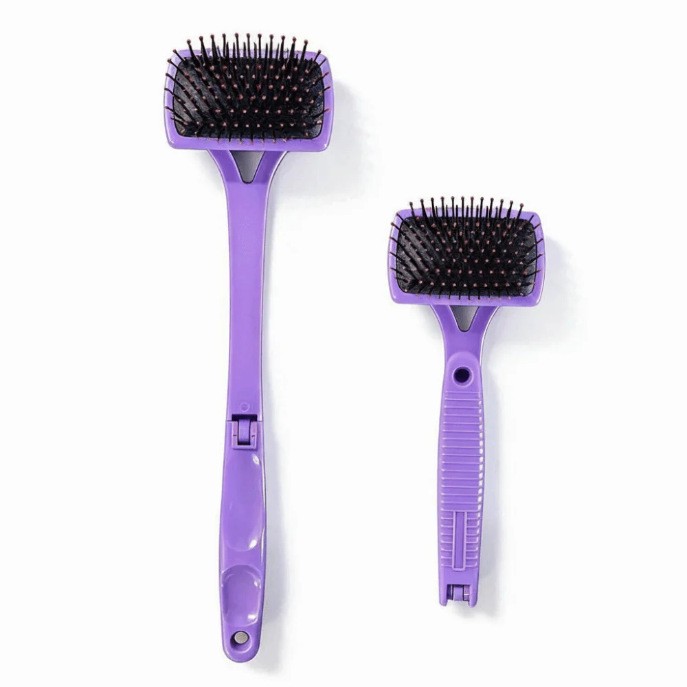 with Extended Hair Foldable Back Scratcher Elastic Skin-friendly Brush Head Airbag Massage Comb Muscle Relief Folding Handle