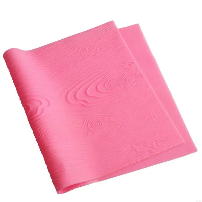 MOLC Tree Bark Texture Silicone Mold Cake Fondant for Impression Mat Pad Decorating Baking Tool