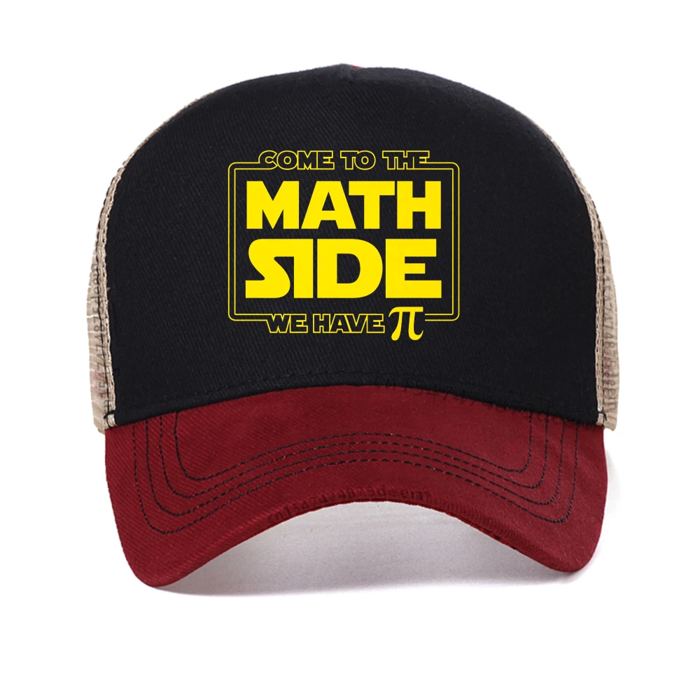 

Come To The Math Side We Have Pi Gift baseball cap fashion Style Graphic mesh sun hat adjustable breathable mesh trucker hats