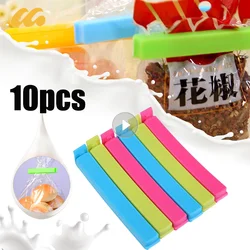 10PCS Food Snack Seal Sealing Bag Clips Portable Kitchen Keep Food Fresh Storage Random Color Plastic Tool Kitchen Accessories