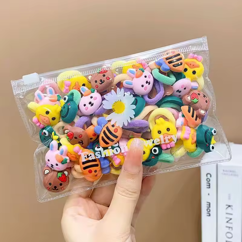 10/20Pcs/Set Cute Cartoon Rubber Elastic Hair Bands Girls Not Hurt Hair Small Scrunchie Kids Sweet Hair Ties Hair Accessories - Image 8