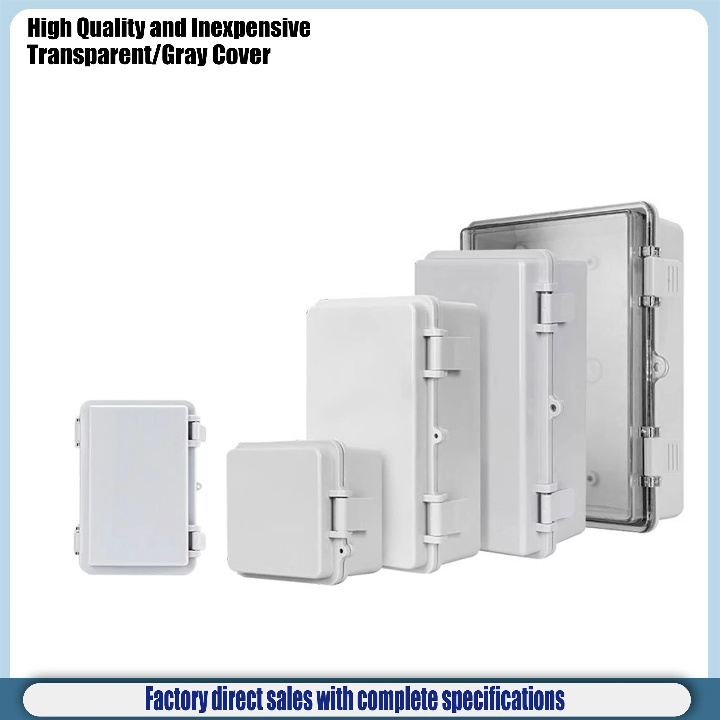 IP66 Waterproof Gray/Transparent ABS Plastic Enclosure Box for Outdoor Electronics - Wholesale Distribution