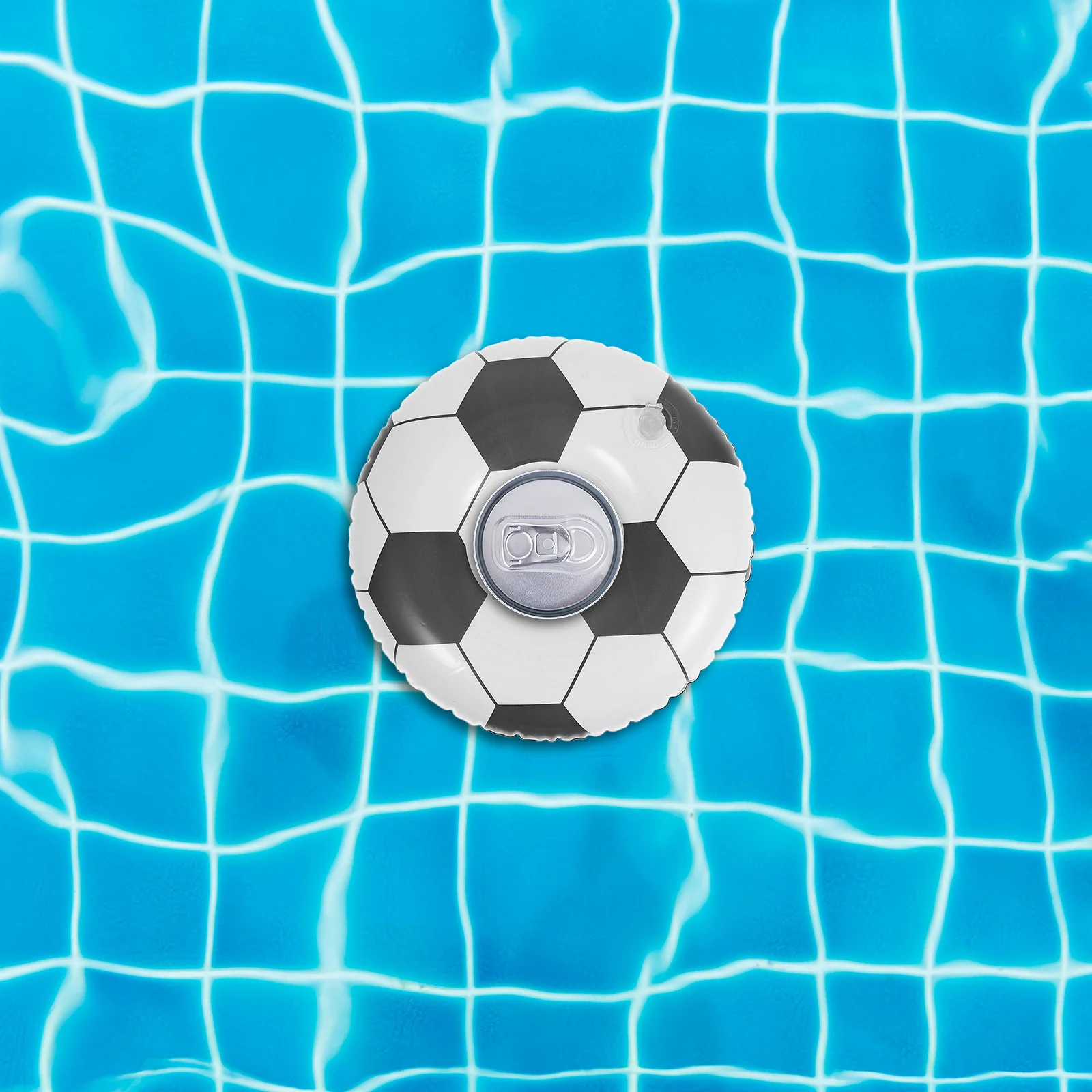 

4 шт. надувной плавающий держатель для напитков из ПВХ, подстаканник с футбольным узором, устойчивый бассейн, пляжная вечеринка, спортивный бар, пользу