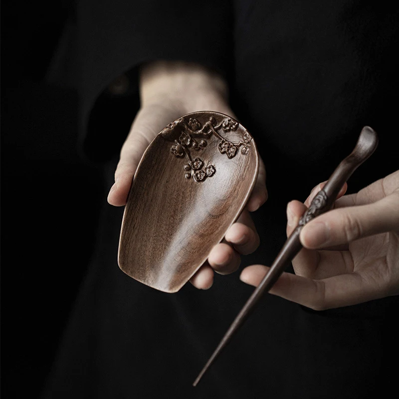 

Walnut Zen tea handmade relief plum blossom appreciation tea awakening tea teaspoon kung fu tea set tea ceremony accessories