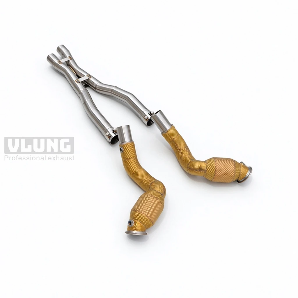 High Performance Exhaust Front Section Stainless Steel Insulated Header Pipe with Mid Pipe Fit Ferrari Portofino 3.9T 2018-2020