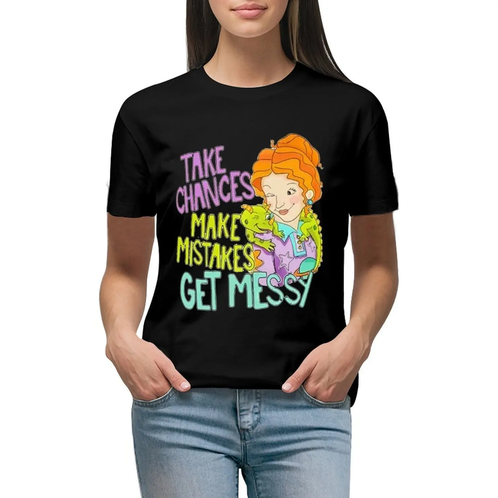 Ms Frizzle T-shirt female plus size tops t shirt dress Women