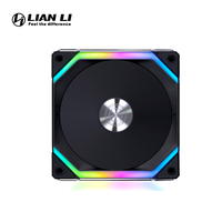 LIAN LI Uni Fan SL V2 SL120-V2 Reverse Blade, Black/White,10% Performence Upgraded Version RGB Fan, Single Pack,