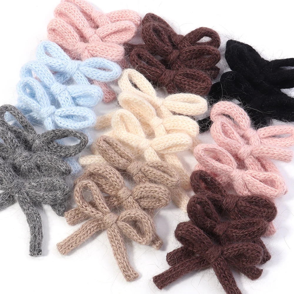 

(6 Pcs/pack) 5x7cm Yarn Bows Gift Box Clothing Decoration Accessories Home Decoration Bow Tie Forest Style Pastoral Bow