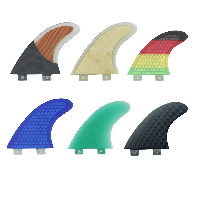 

Wholesale OEM customized surfboard accessories FCS1 FCS2 functional carbon fiber bamboo honeycomb wood fins