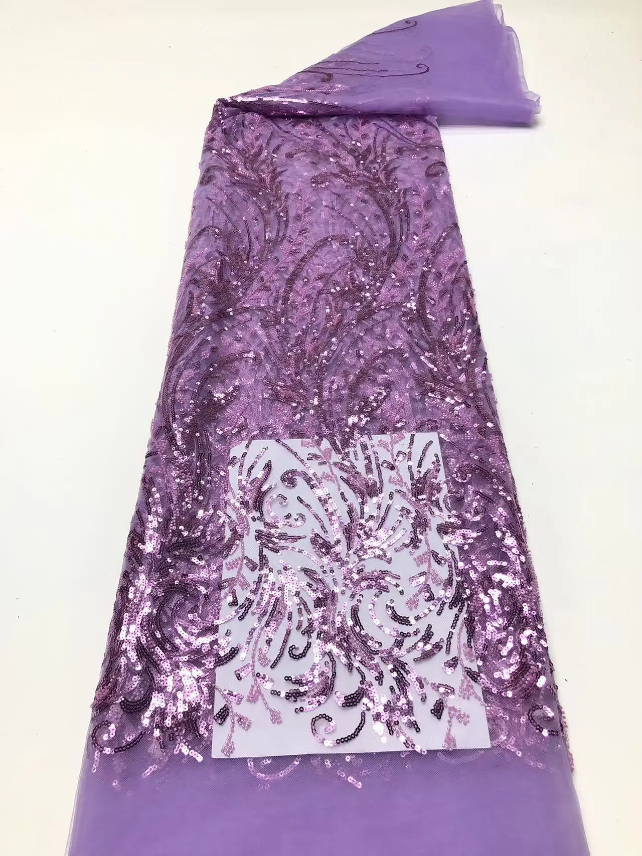 5Yards High quality Nigerian Sequins Lace Fabric For Wedding Dress 2026 African Mesh Lace Fabric French Tulle Net Lace Fabric