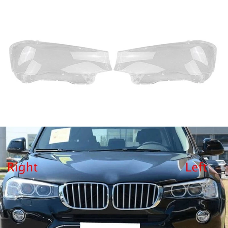 Shell do farol do carro para BMW, abajur, tampa transparente da lente, X3, F25, X4, F26, 2014, 2015, 2016, 2017