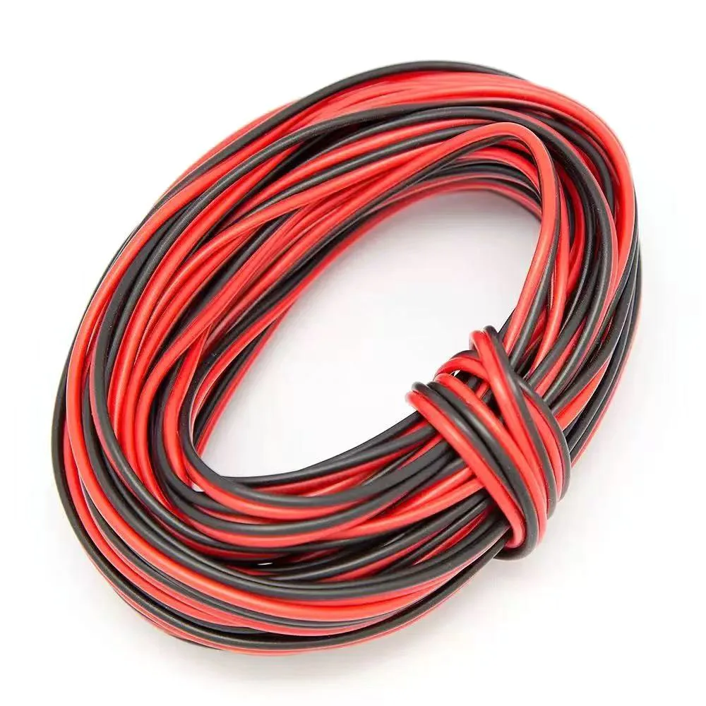 Electric Wire 24AWG Black/red 2pin Connector Red Black Wire Extension Cable For LED Strip Lamp Bulb Solar Panel