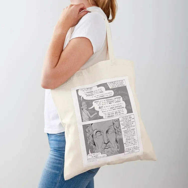 

Greek Myth Comix - Homer the Rhapsode Tote Bag custom bags bag luxury women Lady bag sacs de shopping