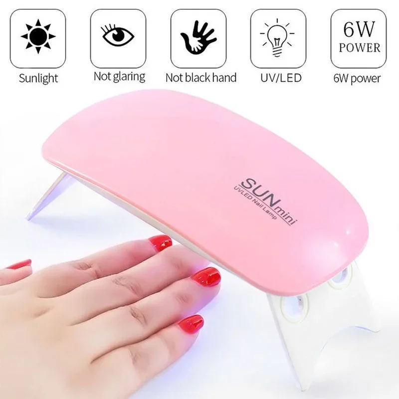 2023 New MINI UV LED Nail Dryer Sunmini Portable Usb Gel Nail Cure Polish Dryer 45s/60s Timer Setting DC 5V Nail Art Light