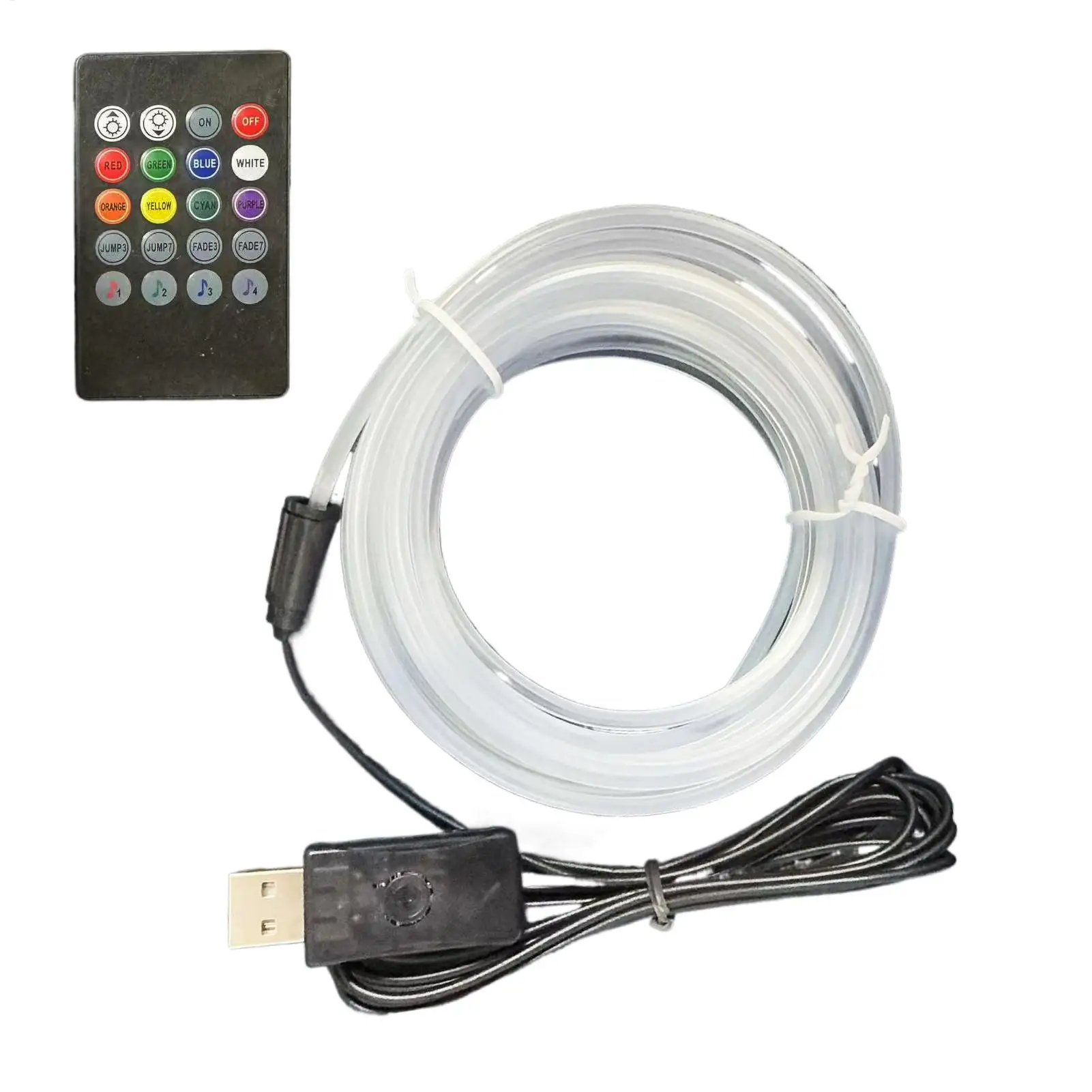 Car Interior Ambient Lighting USB Voice-controlled LED Ambient Lights Strip RGB Auto Interior Lamp Strip For Auto Interior deco
