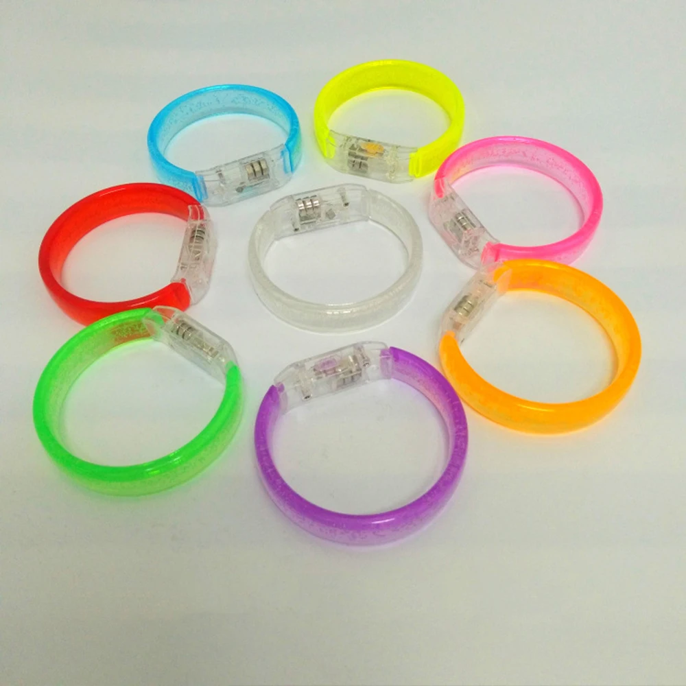 2 قطعة أساور مضيئة الحفل LED فلاش أساور دعم أساور الفلورسنت أنشطة الحفلات الهتاف مضيئة الدعائم