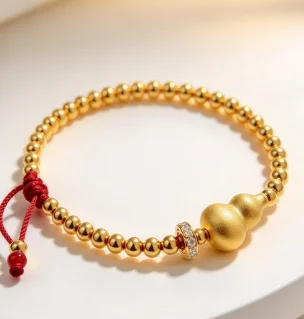 New Chinese style retro style hand rope this year with accessories 9999gold