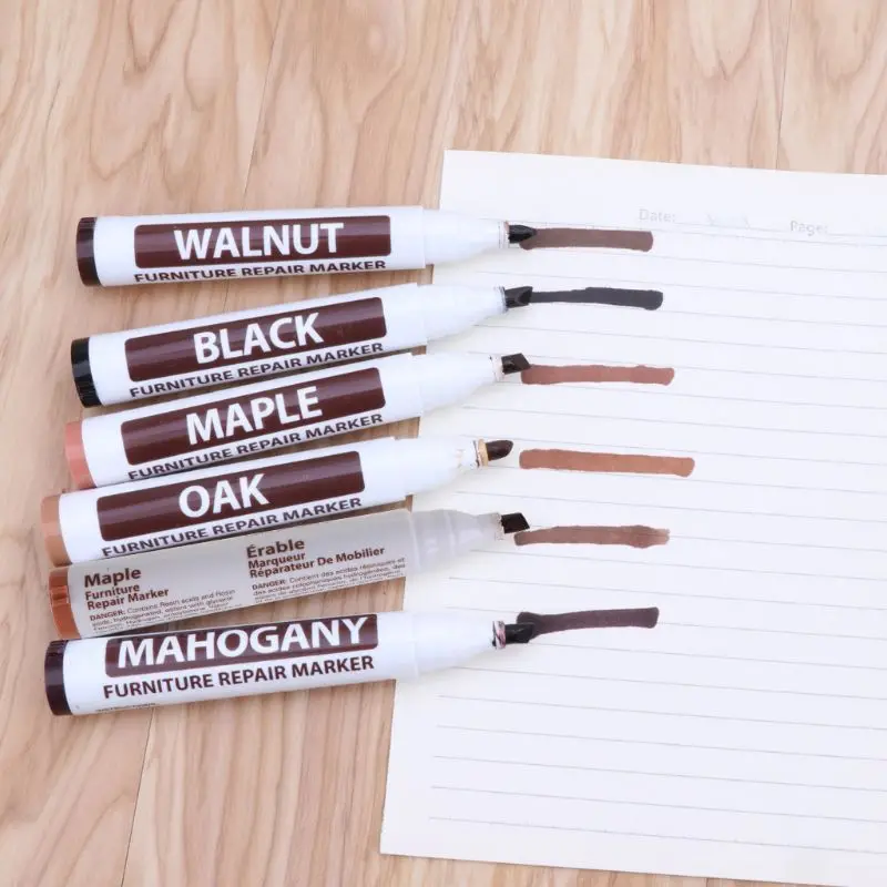 Improved Colors Furniture Marker Upgrade Repair Tool Pen Wax Sticks for Floor and Furniture Scratch Fix Easy to Use