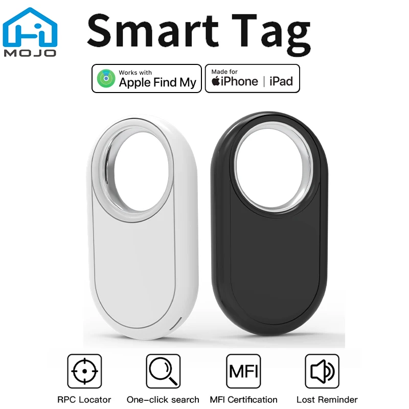 Smart Tag GPS Tracker for Airtag Long Distance Key Finder Pet Wallet Bike Anti-lost Alarm Mini Locator Works with iOS Find My