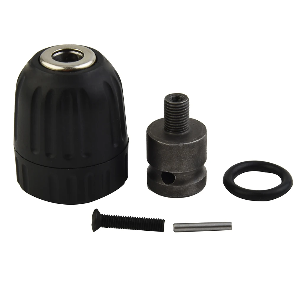 0.8-10mm Keyless Drill Chuck Black Hex Shank/SDS/Socket 3/8\