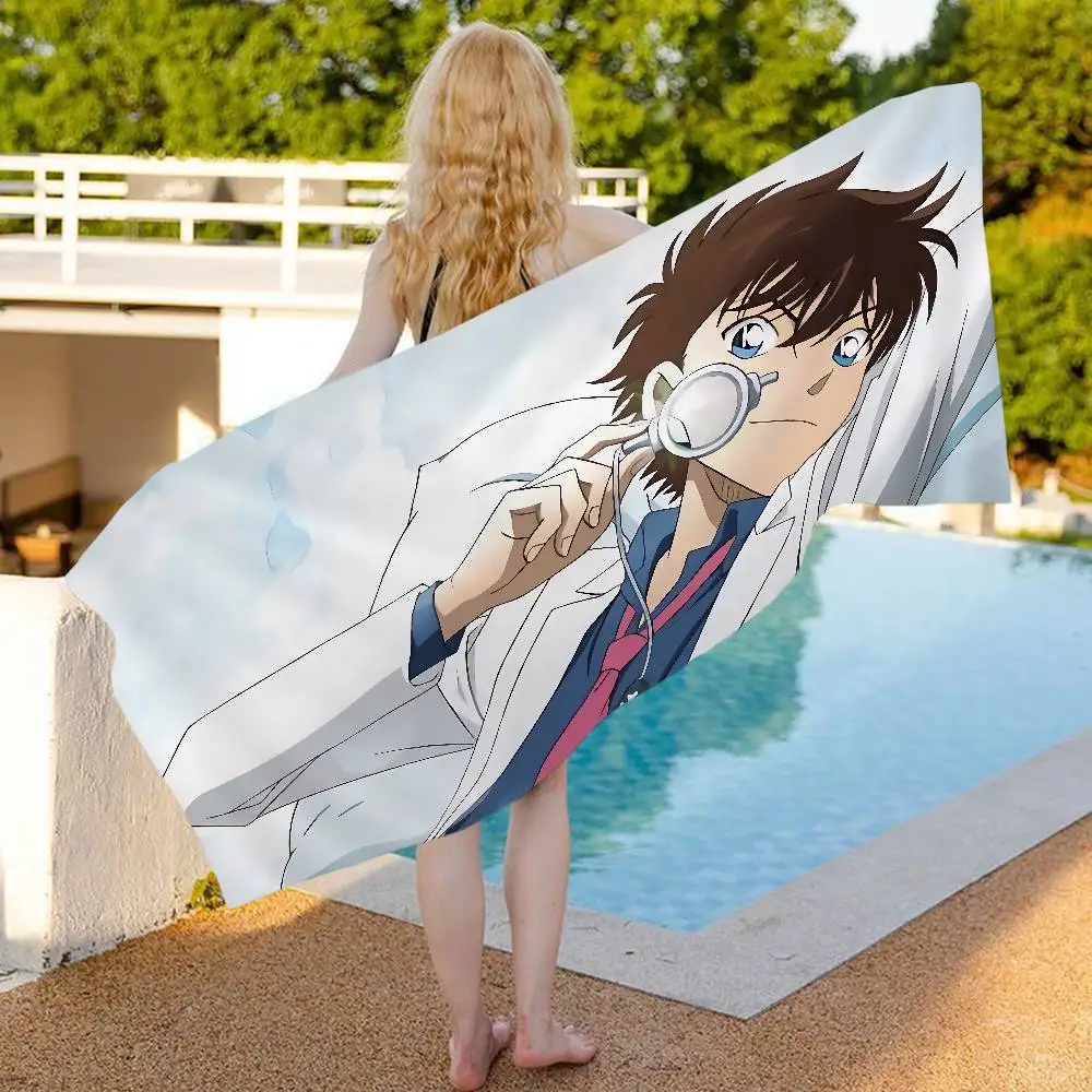 Mystery Detective C-Conan Microfiber Printed Beach Towel Mountain Climbing Yoga Beach Swimming Running Absorbent Soft Towel