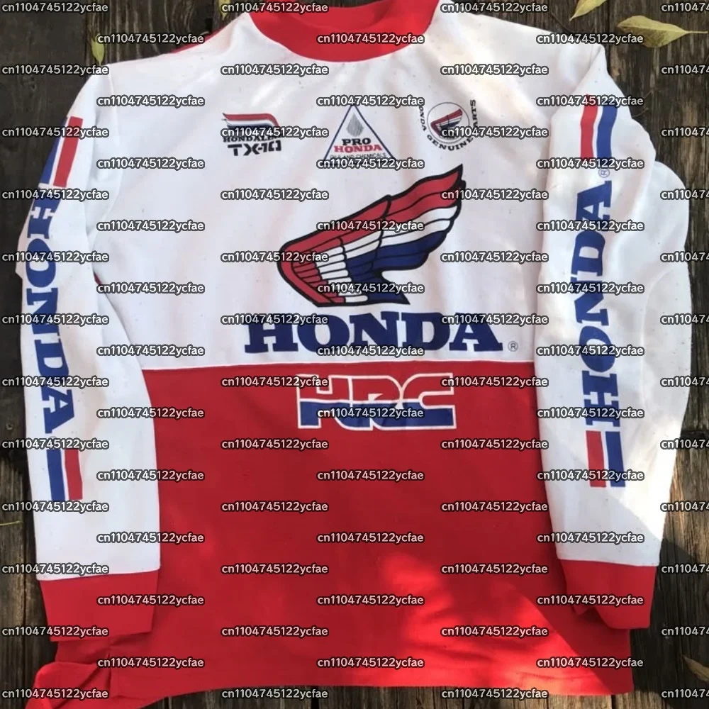 

2025Autumn Moto Cycling Event Uniform Men Women Motorcycle Racing Enthusiasts Honda Long Sleeved Tee Motocross Breathable Jersey