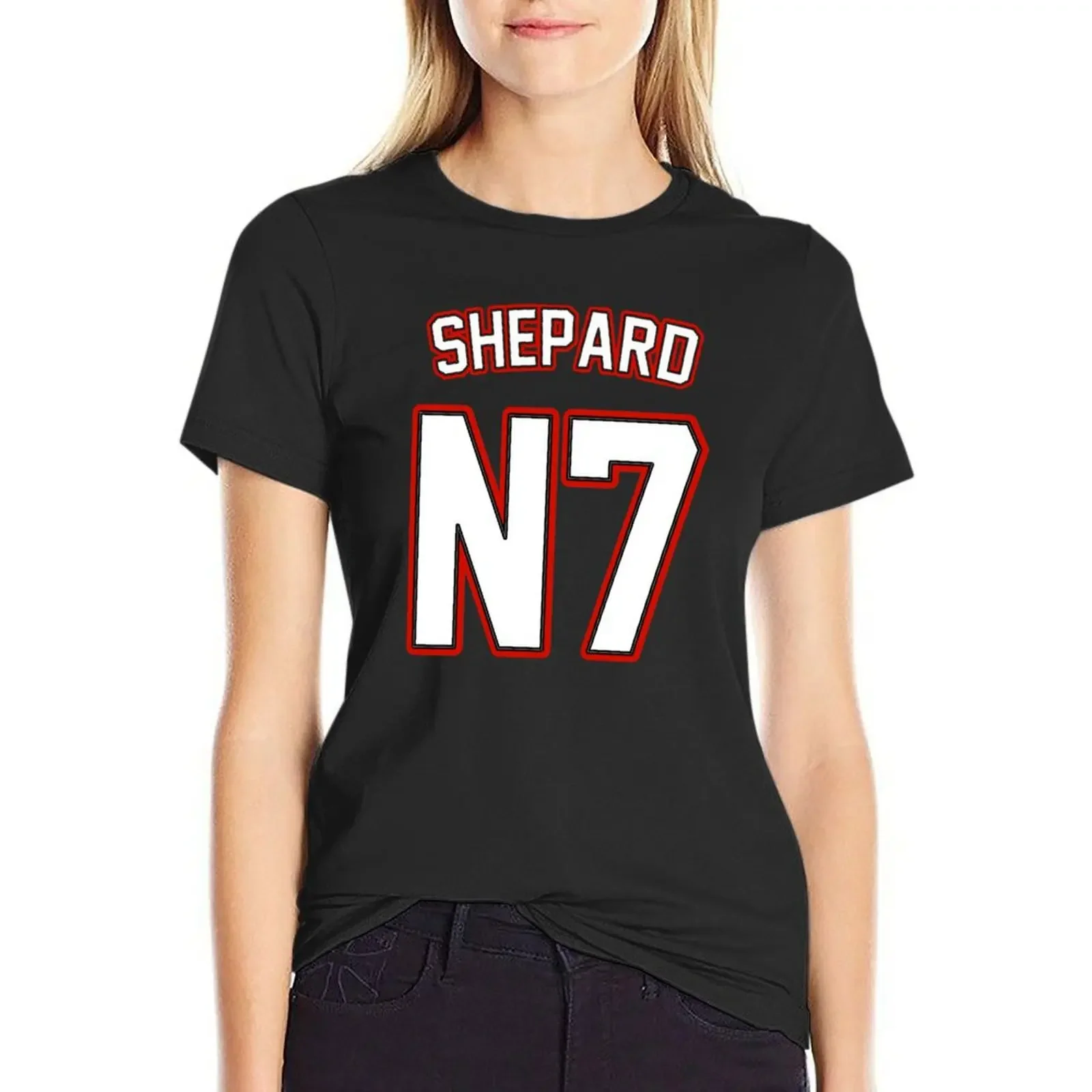 

Commander Shepard Jersey | Mass Effect Athletic Jersey | White Lettering T-Shirt animal print spring clothes Women 2025