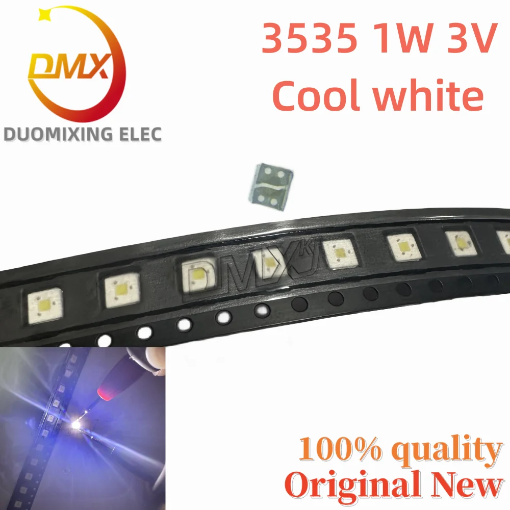 

1000PCS/Lot High quality For LUMENS LED LCD TV TV backlight half 3535 3537 lamp beads 3V 1W cold white light