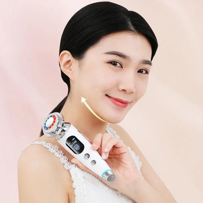 Ultrasonic Skin Scrubber Kit Vibration Face Remover EMS LED Facial Massager Cavitation Peeling Facial Lifting