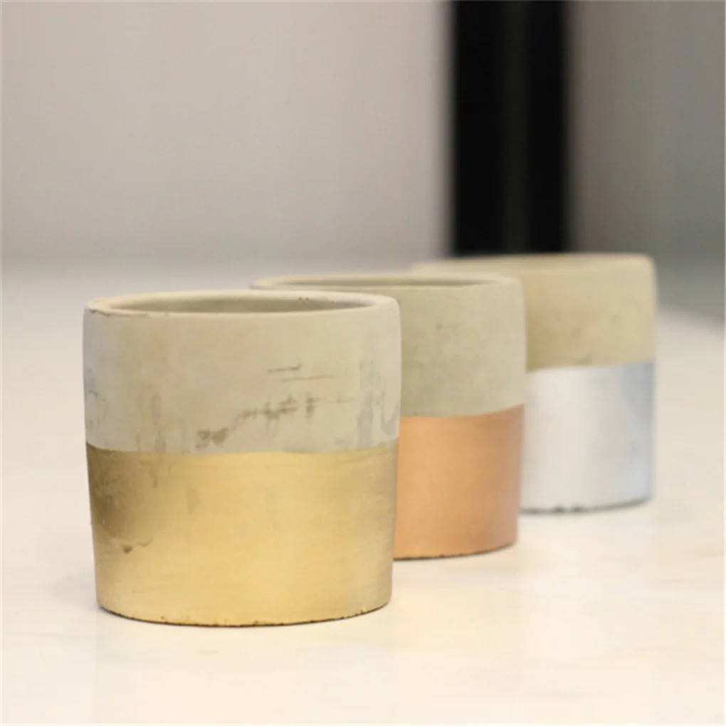 북유럽 스타일 시멘트 화분, 다육 가장자리 화분, 실내 컨테이너, 원통형 화분, 사무실 정원 공예