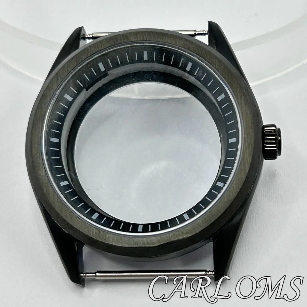 

TOP 40mm NH34 NH35 NH36 4R35 4R36 NH38 NH39 NH70 NH72 Movement Black Stainless Steel Watch Case Sapphire Crystal